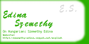 edina szemethy business card